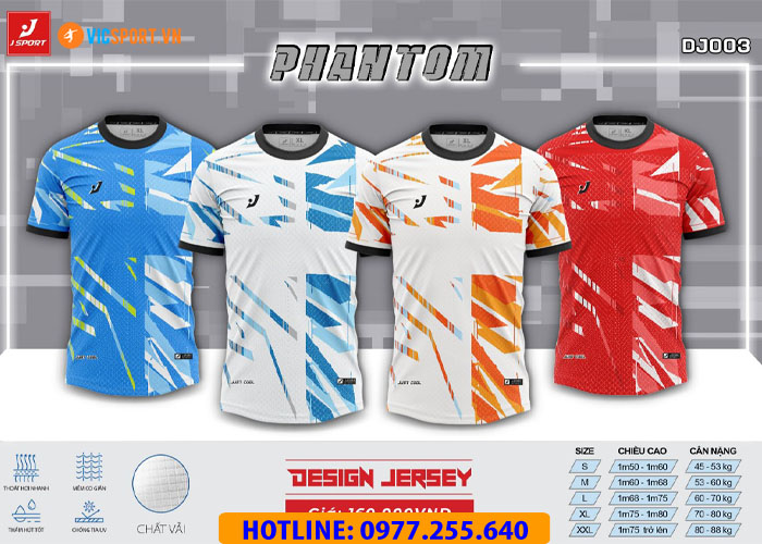 Áo bóng đá thiết kế không logo J-Sport Phantom - Hình ảnh 9