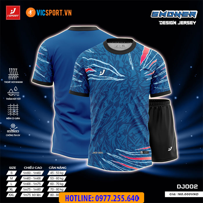 Áo bóng đá thiết kế không logo J-Sport Smoker - Hình ảnh 9