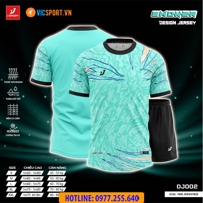Áo bóng đá thiết kế không logo J-Sport Smoker - Hình ảnh 8