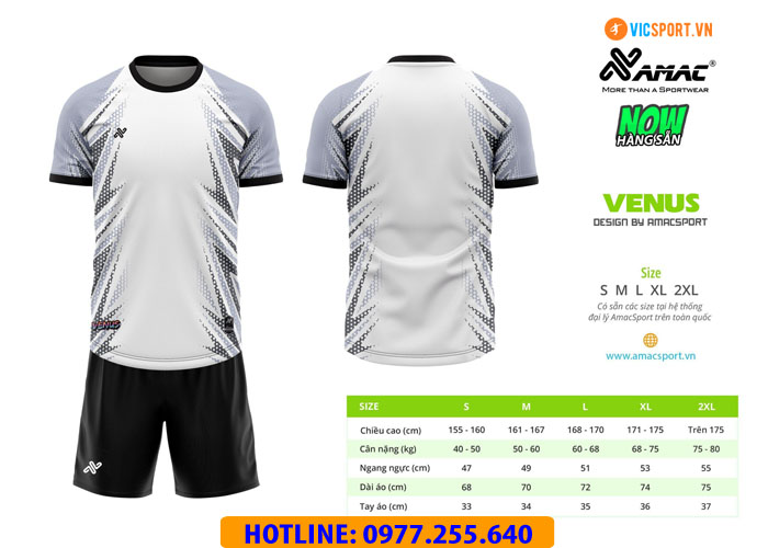 Áo đá banh không logo Amac Venus - Hình ảnh 5