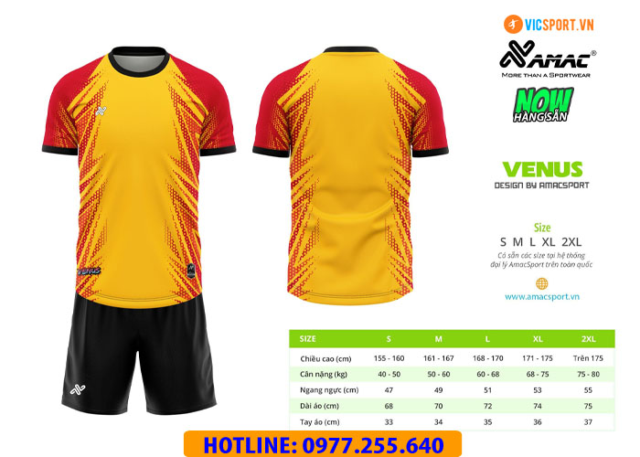 Áo đá banh không logo Amac Venus - Hình ảnh 4