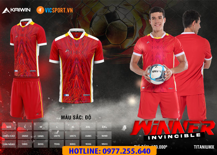 Áo đá banh không logo Kaiwin Winner - Hình ảnh 4