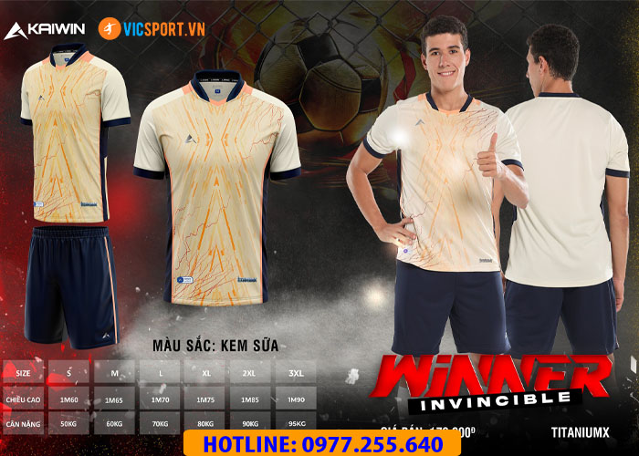 Áo đá banh không logo Kaiwin Winner - Hình ảnh 3