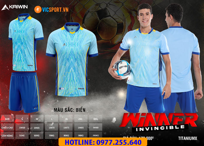Áo đá banh không logo Kaiwin Winner - Hình ảnh 8