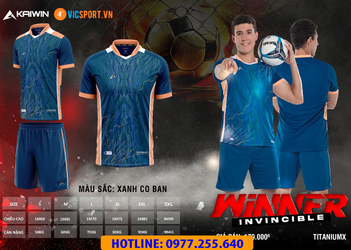 Áo đá banh không logo Kaiwin Winner - Hình ảnh 5