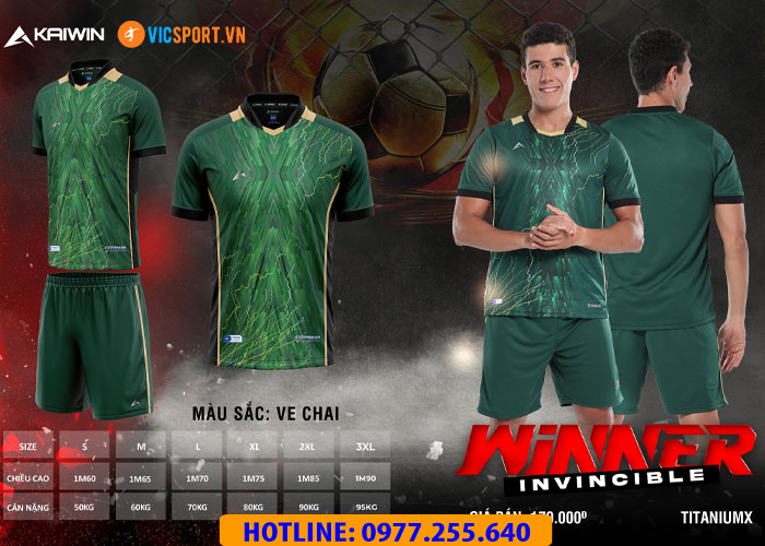 Áo đá banh không logo Kaiwin Winner - Hình ảnh 2