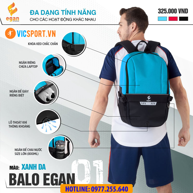 Balo thể thao đa năng Egan 01 - Hình ảnh 4