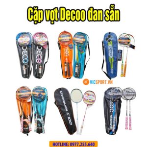 Cặp vợt cầu lông Decoo đan sẵn