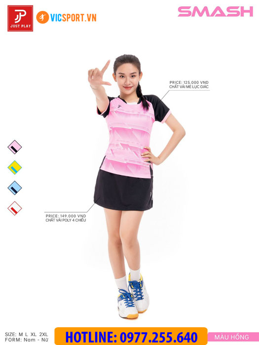 Áo cầu lông pickleball nữ Justplay Smash - Hình ảnh 32