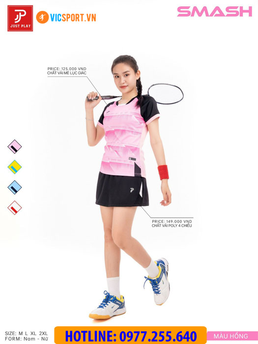 Áo cầu lông pickleball nữ Justplay Smash - Hình ảnh 10