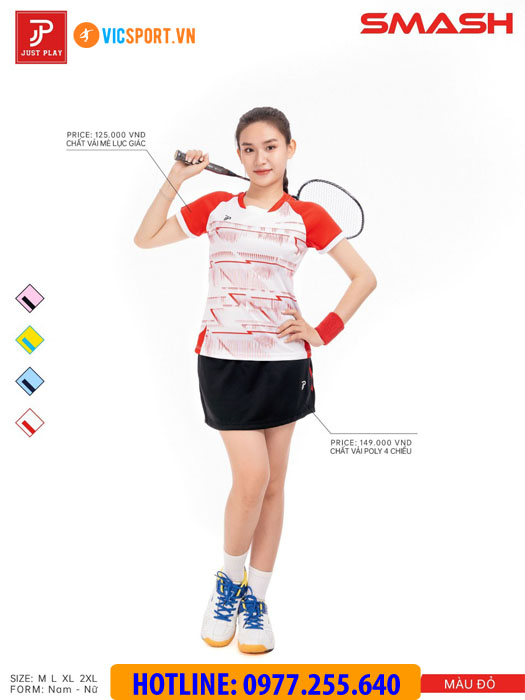 Áo cầu lông pickleball nữ Justplay Smash - Hình ảnh 31