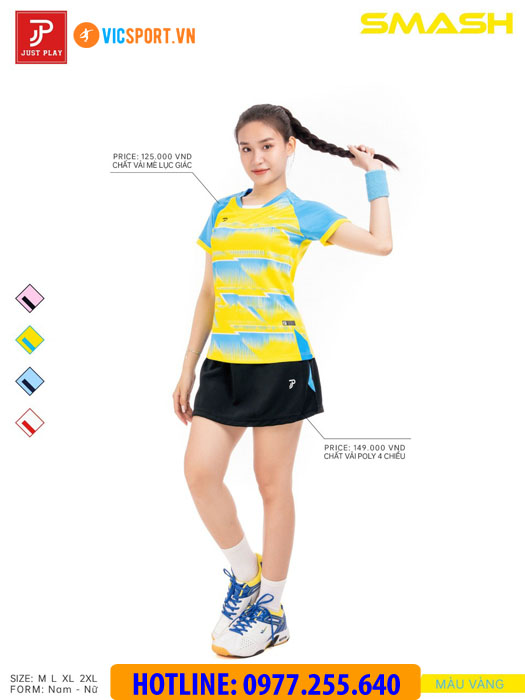 Áo cầu lông pickleball nữ Justplay Smash - Hình ảnh 30