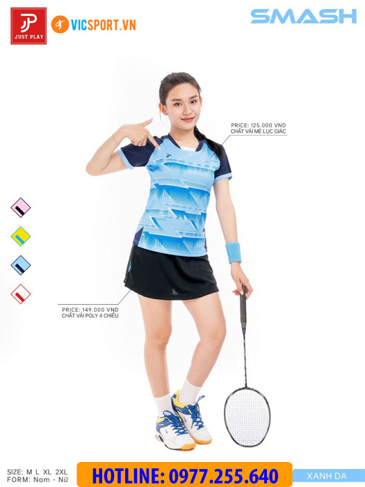 Áo cầu lông pickleball nữ Justplay Smash - Hình ảnh 7