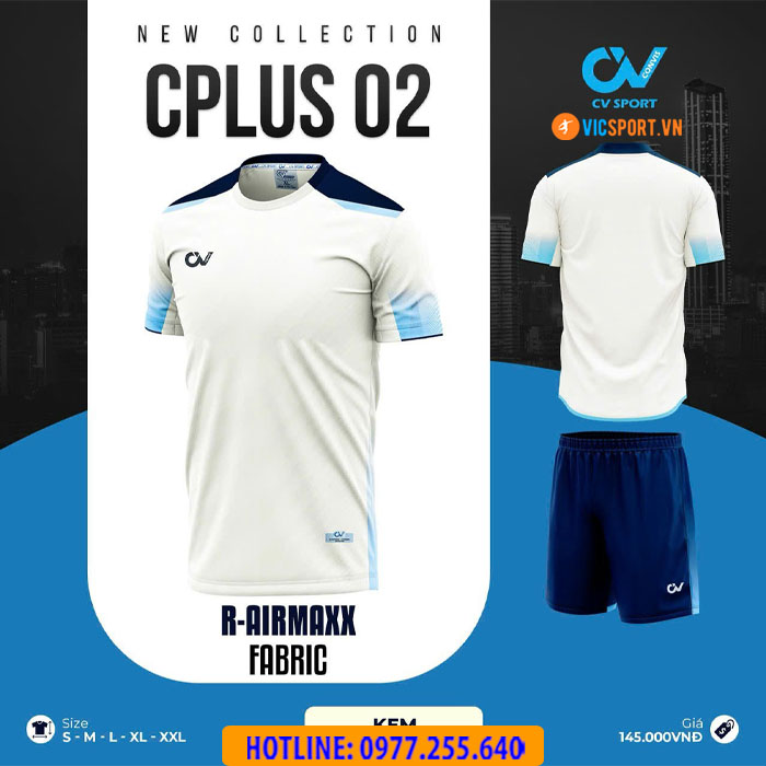 Áo đá banh không logo CV Cplus 02 - Hình ảnh 14