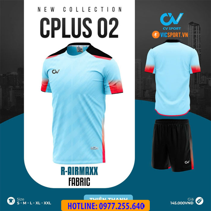 Áo đá banh không logo CV Cplus 02 - Hình ảnh 13