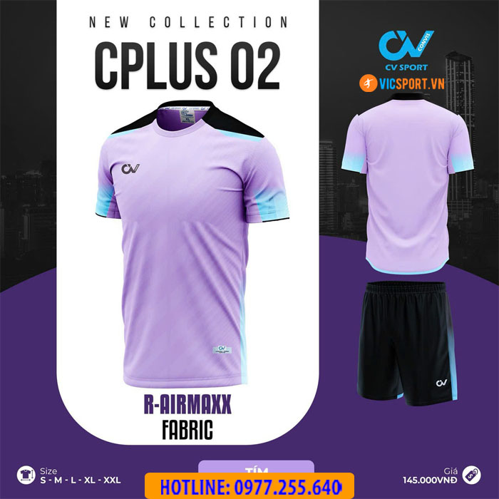 Áo đá banh không logo CV Cplus 02 - Hình ảnh 12