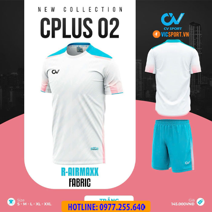 Áo đá banh không logo CV Cplus 02 - Hình ảnh 11