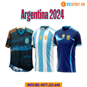 Áo đá banh đội tuyển Argentina Copa Ame’rica 2024 vải mè