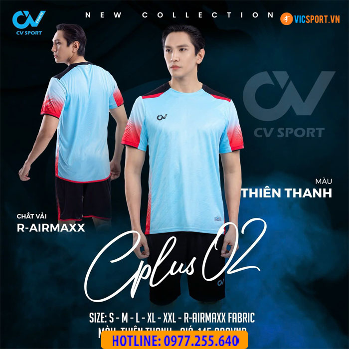 Áo đá banh không logo CV Cplus 02 - Hình ảnh 6