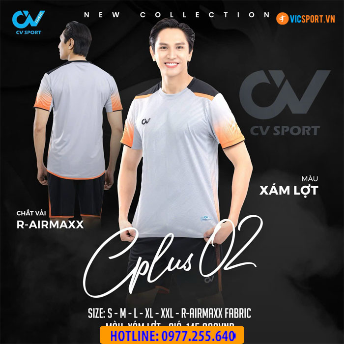 Áo đá banh không logo CV Cplus 02 - Hình ảnh 3