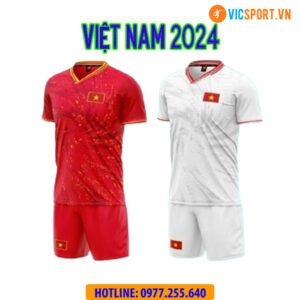 Áo đá banh đội tuyển Việt Nam 2024 vải mè