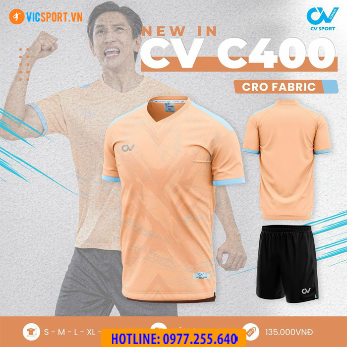 Áo đá banh không logo CV C400 - Hình ảnh 12