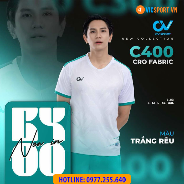 Áo đá banh không logo CV C400 - Hình ảnh 3