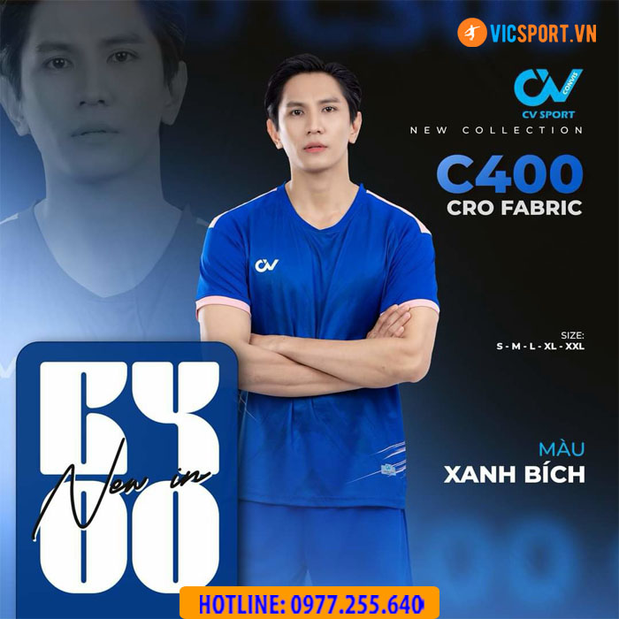 Áo đá banh không logo CV C400 - Hình ảnh 2
