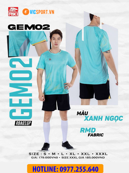 Áo bóng đá không logo Riki Gem 02 - Hình ảnh 3