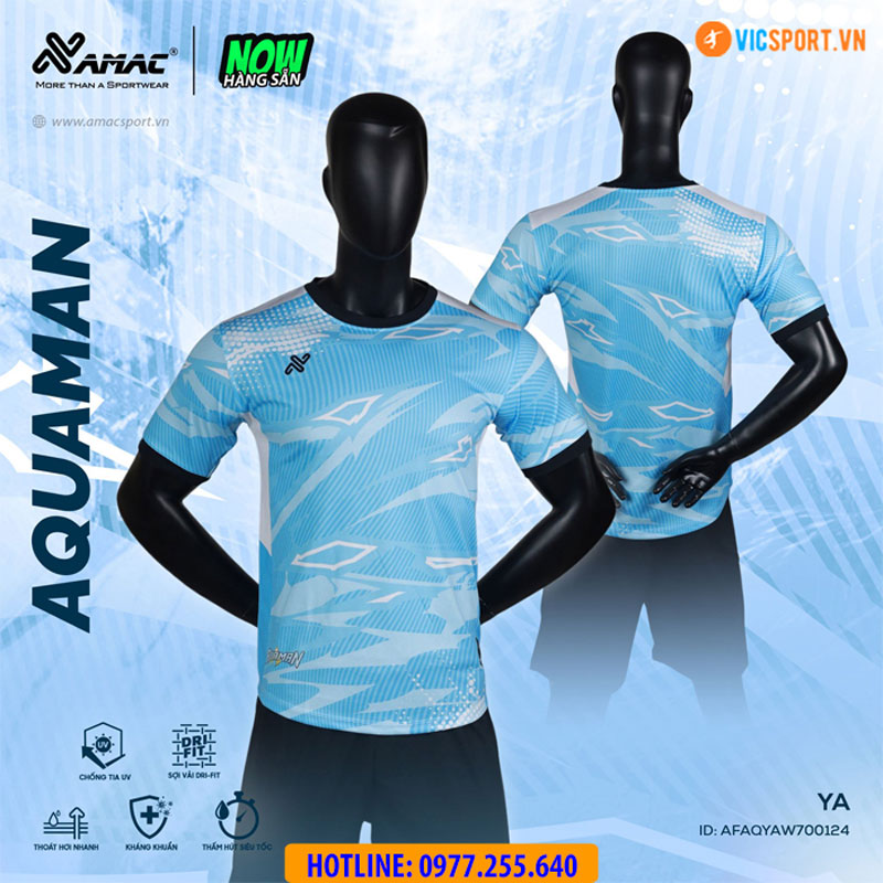 Áo đá banh thiết kế không logo Amac Aquaman - Hình ảnh 16