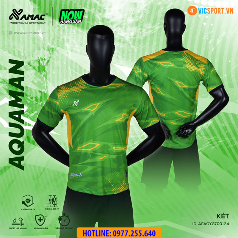 Áo đá banh thiết kế không logo Amac Aquaman - Hình ảnh 19