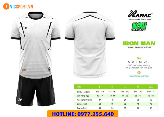 Áo đá banh thiết kế không logo Amac Iron Man - Hình ảnh 10
