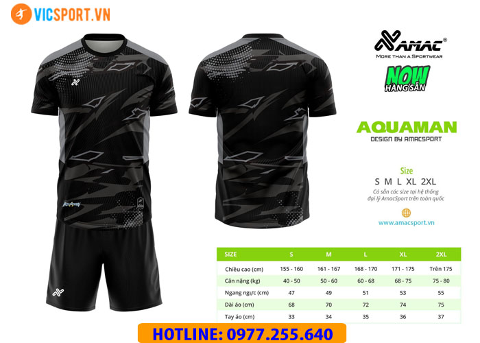 Áo đá banh thiết kế không logo Amac Aquaman - Hình ảnh 13