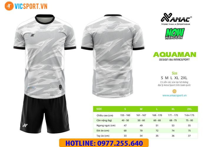 Áo đá banh thiết kế không logo Amac Aquaman - Hình ảnh 10