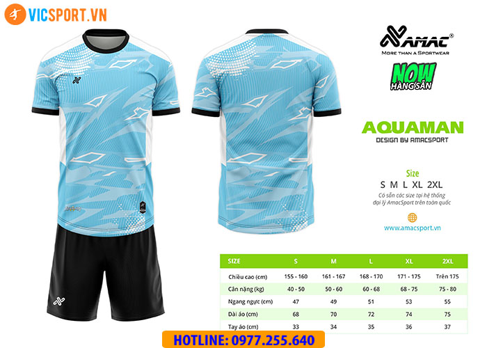 Áo đá banh thiết kế không logo Amac Aquaman - Hình ảnh 12