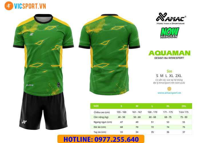 Áo đá banh thiết kế không logo Amac Aquaman - Hình ảnh 9
