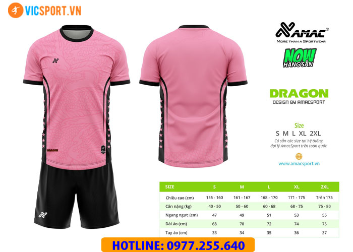 Áo đá banh thiết kế không logo Amac Dragon - Hình ảnh 14