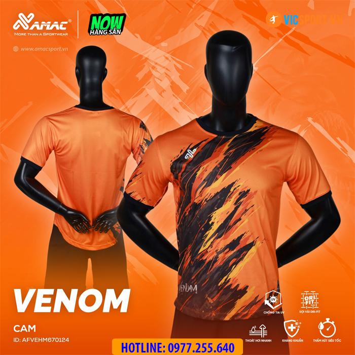 Áo đá banh thiết kế không logo Amac Venom - Hình ảnh 19