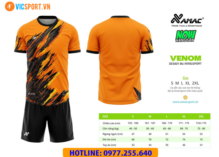 Áo đá banh thiết kế không logo Amac Venom - Hình ảnh 13