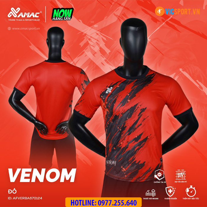 Áo đá banh thiết kế không logo Amac Venom - Hình ảnh 17