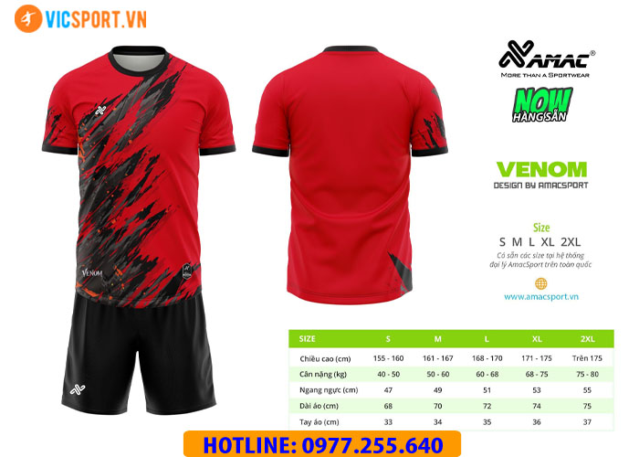 Áo đá banh thiết kế không logo Amac Venom - Hình ảnh 15