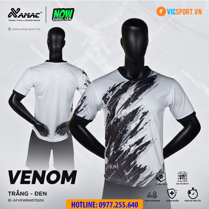Áo đá banh thiết kế không logo Amac Venom - Hình ảnh 21