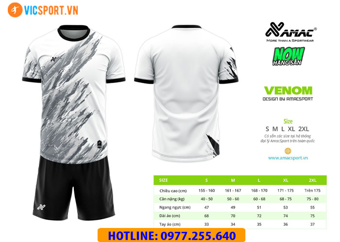 Áo đá banh thiết kế không logo Amac Venom - Hình ảnh 11