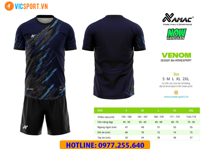 Áo đá banh thiết kế không logo Amac Venom - Hình ảnh 10