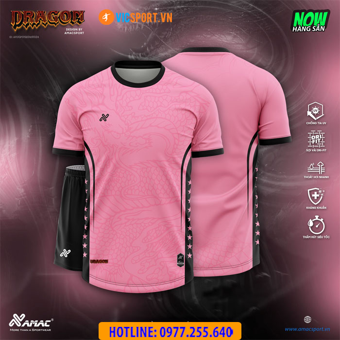Áo đá banh thiết kế không logo Amac Dragon - Hình ảnh 6