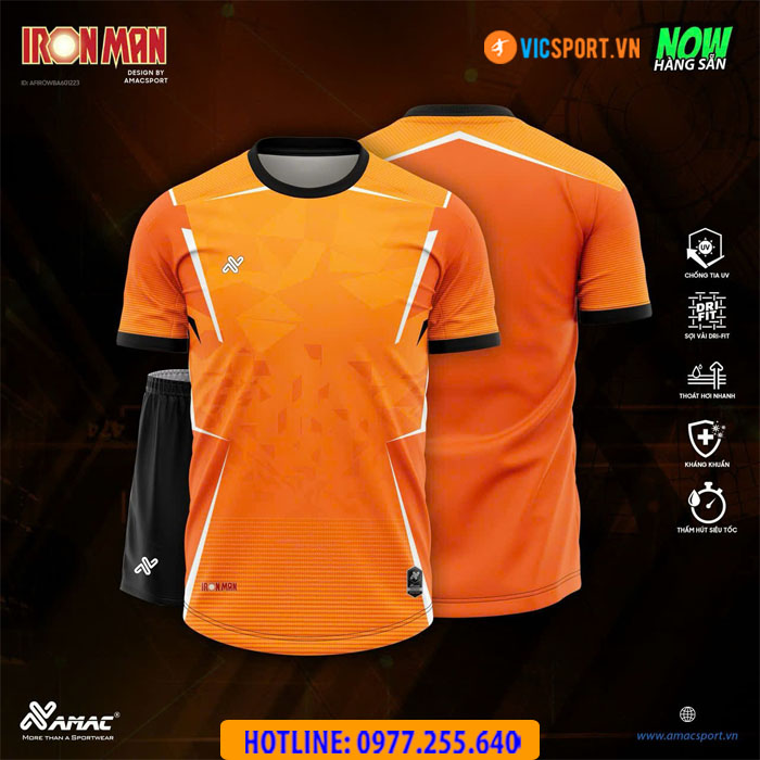 Áo đá banh thiết kế không logo Amac Iron Man - Hình ảnh 7