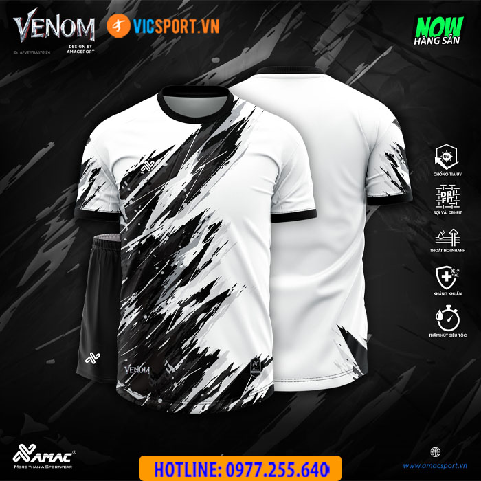 Áo đá banh thiết kế không logo Amac Venom - Hình ảnh 5