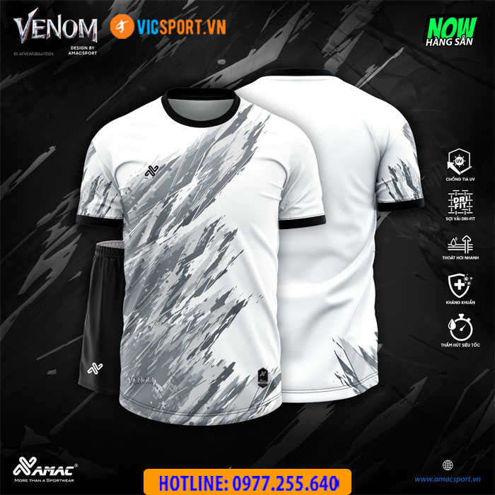 Áo đá banh thiết kế không logo Amac Venom - Hình ảnh 2