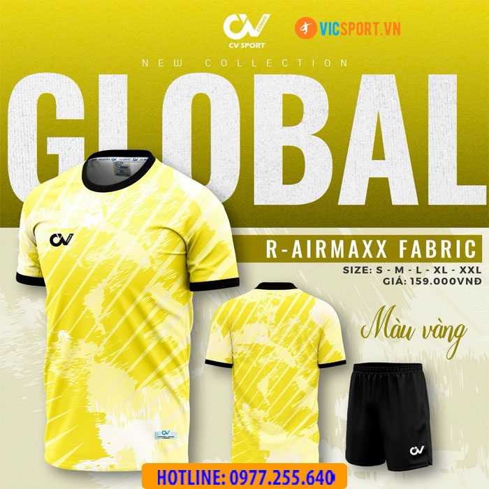 Áo đá banh không logo CV Global - Hình ảnh 18