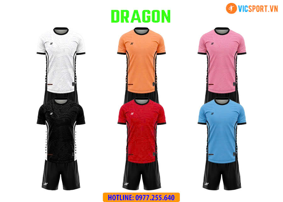 Áo đá banh thiết kế không logo Amac Dragon - Hình ảnh 17